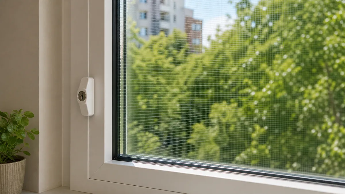 Fereastră cu sistem de protecție și încuietoare suplimentară